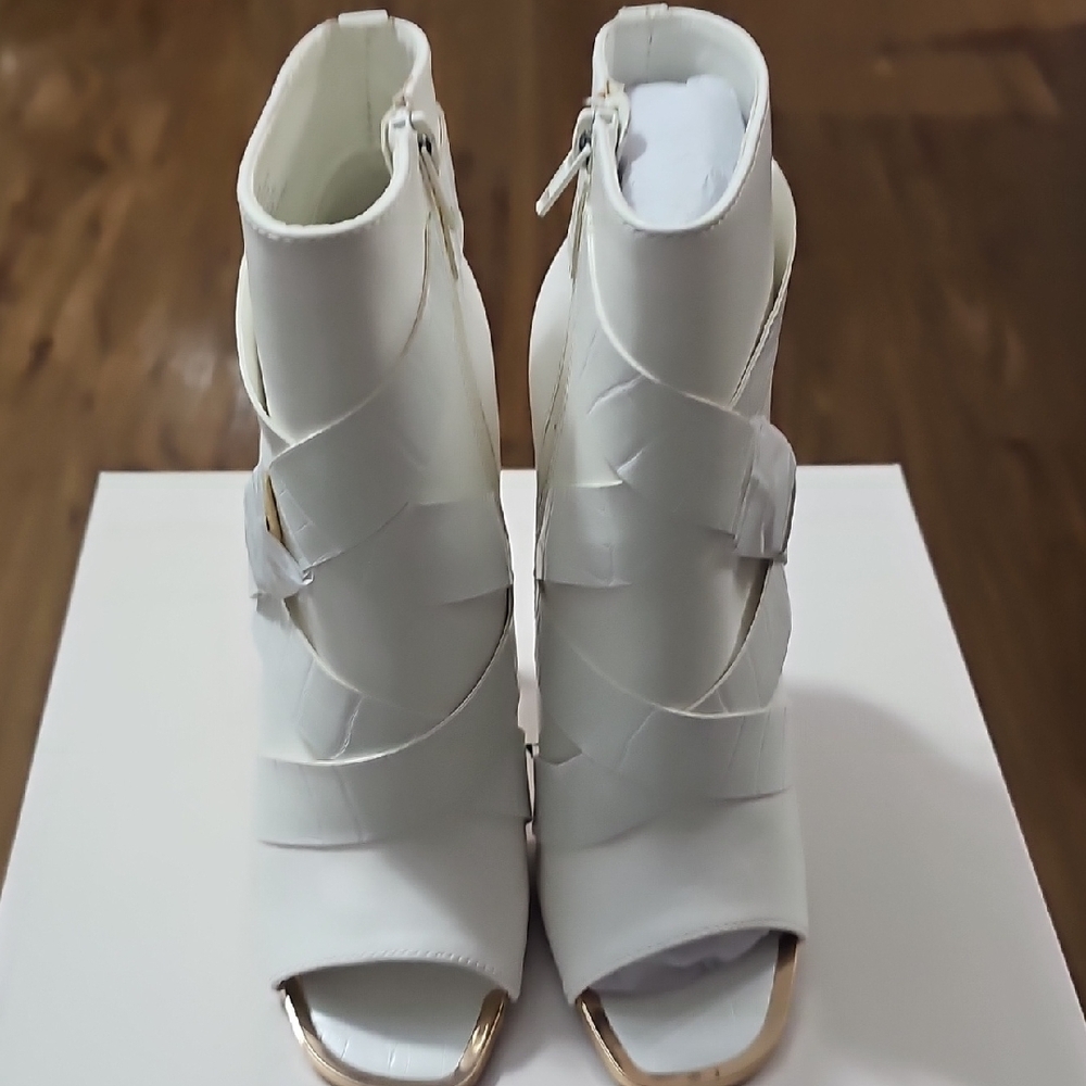 Elegant White Women's Heeled Sandals